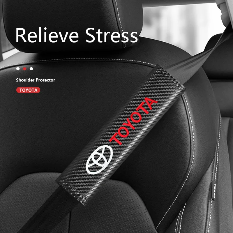

Car Soft Seat Belt Cover Pad Shoulder Protection For Toyota Corolla Yaris Chr Hilux Aygo Auris Rav4 Avensis T25 2022 Accessories