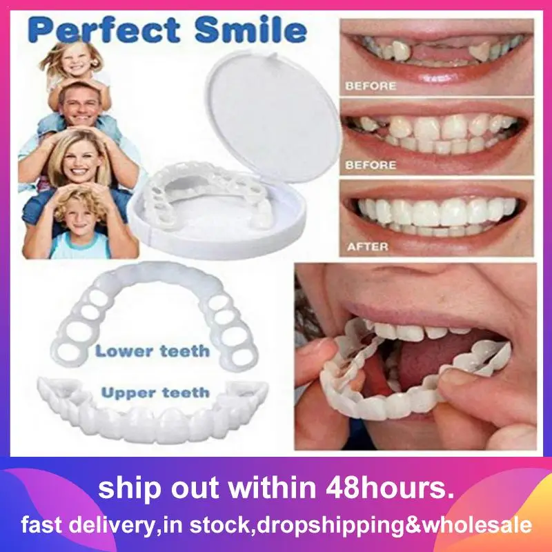 

Teeth Veneers Snap on | Snap on Teeth Veneers | Cover the Teeth Fake Tooth Instant Confidence Smile Temporary Teeth