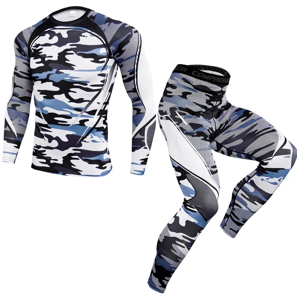 

Men's Elastic Fitness Long Sleeve Fast Drying Tops Long Pants Sports Tight Suit Mens Suits 38s Mens Jogging Suits with Hoodie