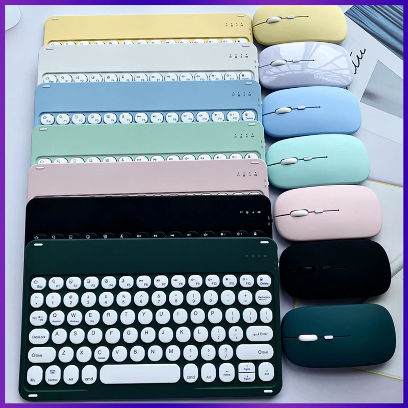 

Spanish/Koean/Russian Keyboard Ultra Thin Wireless Keyboard Mouse for iPad Pro for Xiaomi Samsung Keyboard Bluetooth-compatible
