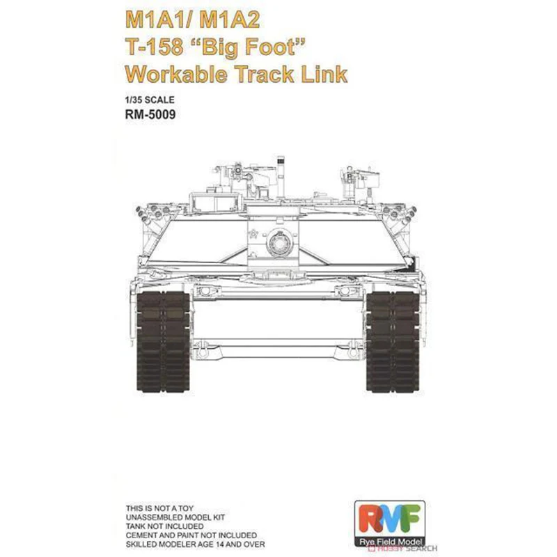

[Модель Rye Field] модель Ryefield, модель RFM RM-5009 1/35 M1A1/M1A2 T-158 «большая нога», рабочий трек