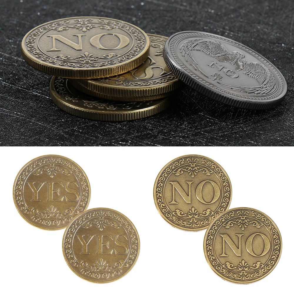 

1 Pcs 40*40*3 MM Gold Bronze Yes No Commemorative Coin Creative Souvenir Challenge Collectible Coins Collection Art Craft Gifts