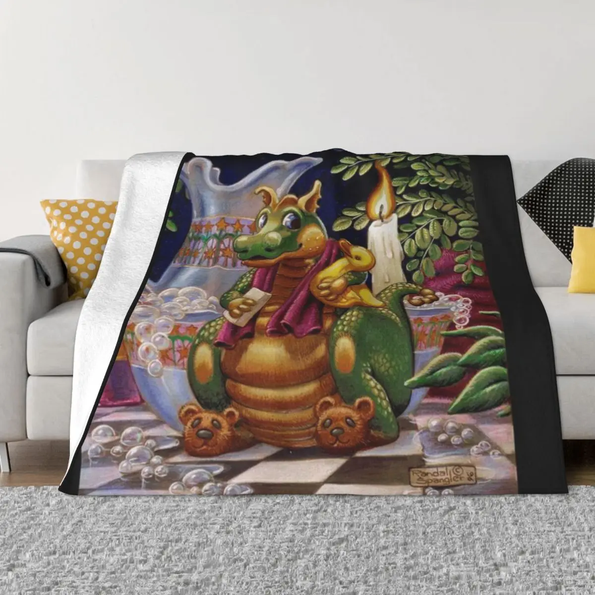 Ультра-мягкое Флисовое одеяло для ванны при свечах