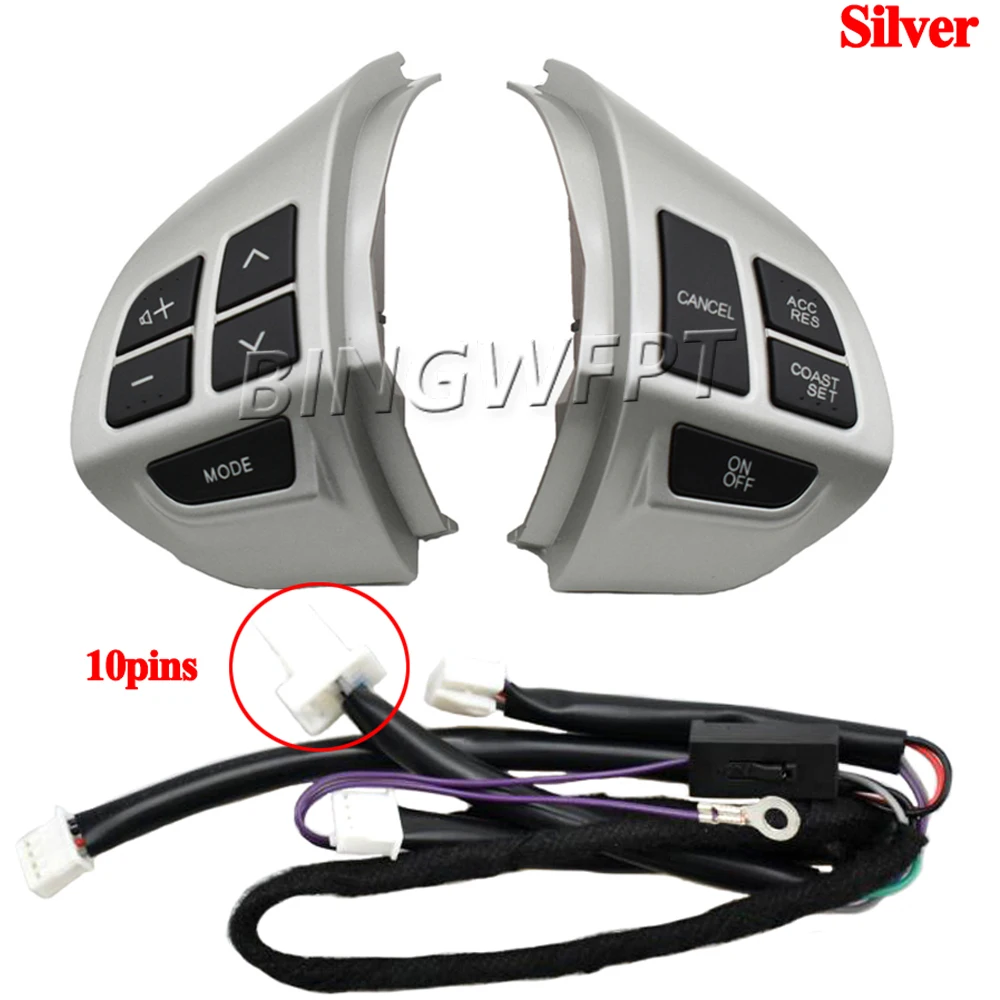 

BINGWFPT Кнопка рулевого колеса переключатели круиз-контроля для Mitsubishi Lancer CX 10 Lancer X Outlander ASX Colt Pajero Sport RVR