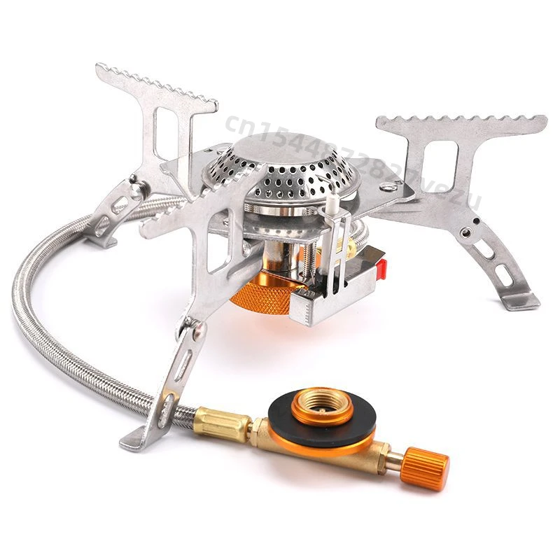 

Mini Portable Outdoor Stove Tourist Survival Furnace Split Burner Camping Gas Stove Stainless Steel Foldable Picnic Cooker