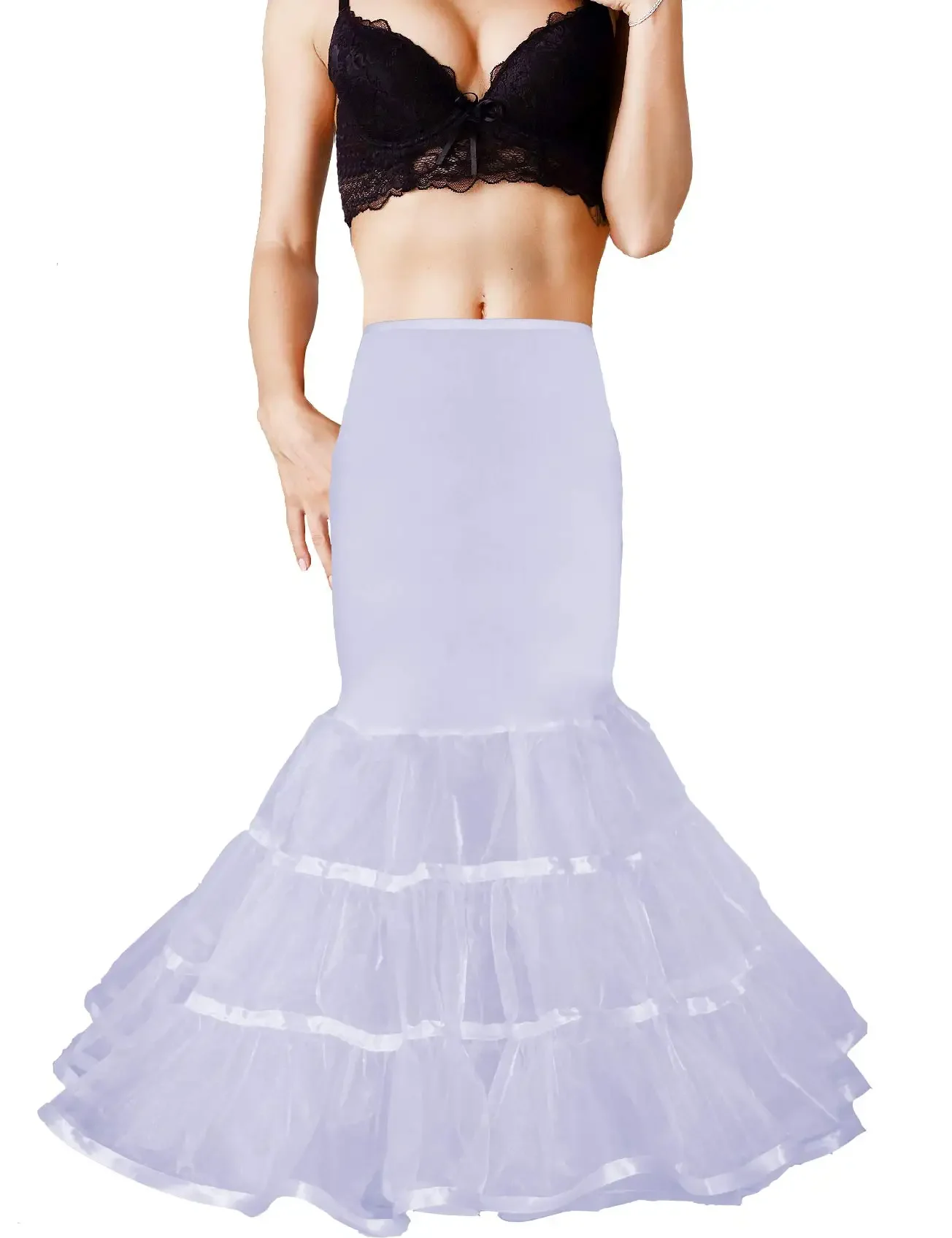 Женская нижняя юбка-русалка с рыбьим хвостом кринолин-труба для свадебного