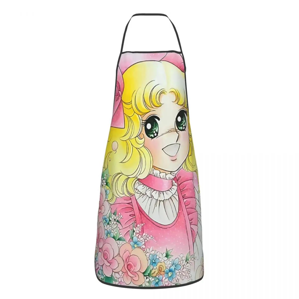 

Candy Candy Anime Apron Unisex Antifouling Garden Bib Kawaii Cute White Adley Cuisine Cooking Baking Household Cleaning Pinafore