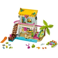 450pcs beach house model building blocks compatible lepining 41428 bricks girl friends toys for children christmas birthday gift