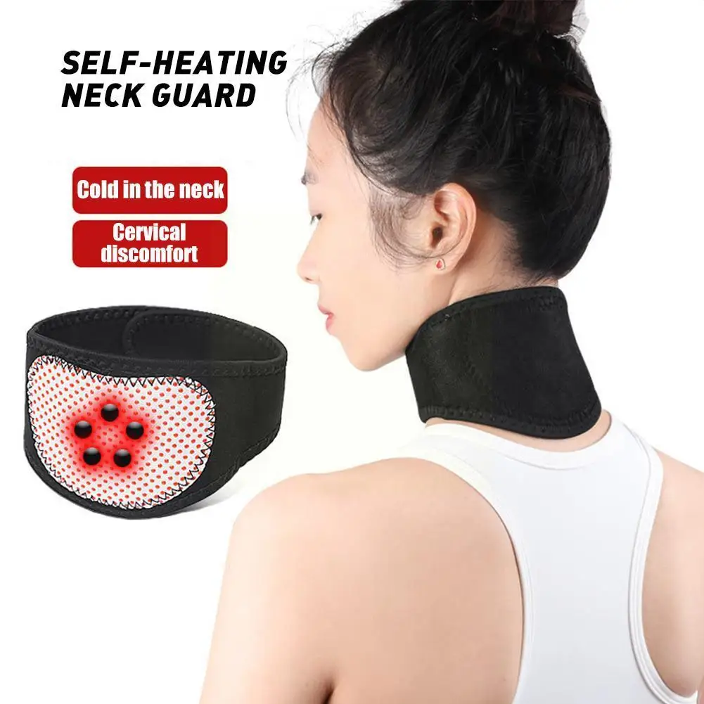 

New Magnetite Neck Belt Tourmaline Therapy Neck Wrap Health Belt Relief Pain Cervical Care Brace Protect Vertebra C6K8