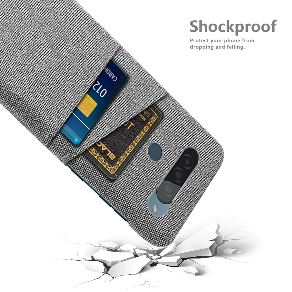 

for LG G8S ThinQ G8s Back Coque G8 thinQ G 8 Funda Shells For LG G8S ThinQ Case Dual Card Fabric Cloth Luxury Business Cover