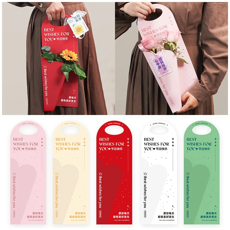 

Simple Flower Packaging Bags Creative Flowers Bouquet Packing Bag Portable Flower Wrapping Bag Wedding Party Decoration