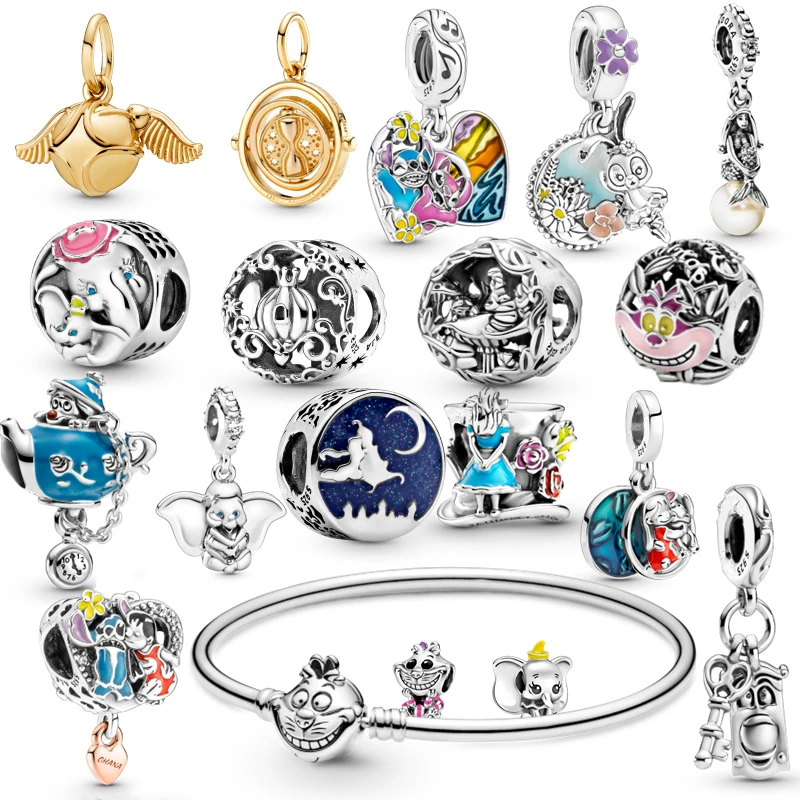 

Новинка 925, чеширский бусины-кошка «Алиса в стране чудес», шармы Elephan, подходят для оригинальных браслетов из стерлингового серебра 925 пробы, ...