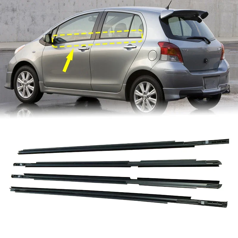 4 шт. уплотнительные ленты для окон Toyota Yaris Hatchback 2006-2013 (4 двери)