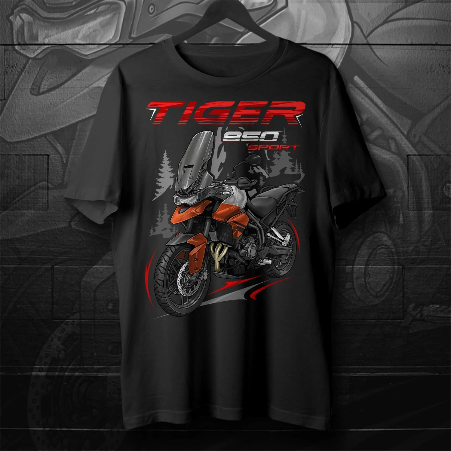 Классическая британская футболка 2021-2025 моделей Tiger 850 спортивная мотоциклетная