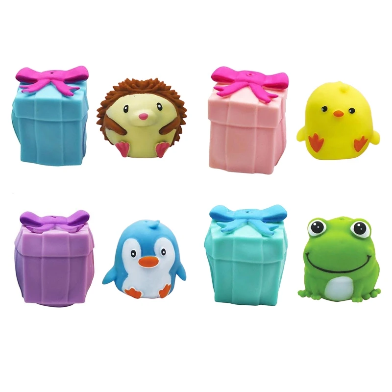 

Pinch Animal Silicone Toy Fidget Toys Flip Gift Box Pet Expression Emotional Kit