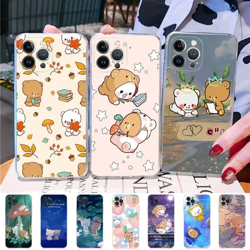 

Bear Cute Cartoon Phone Case Silicone Soft for iphone 14 13 12 11 Pro Mini XS MAX 8 7 6 Plus X XS XR funda