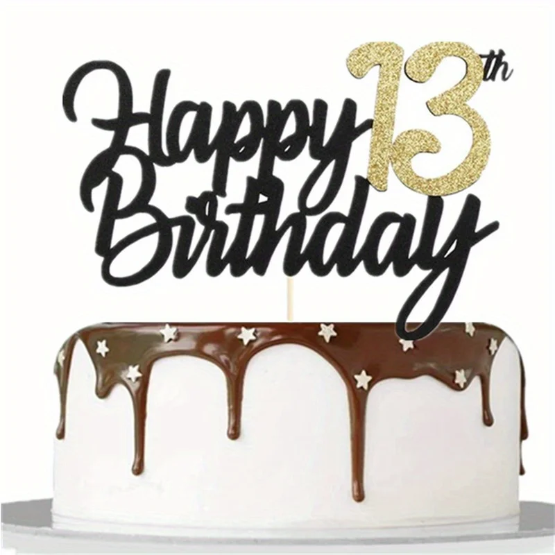 

Топпер для торта Happy Birthday картон