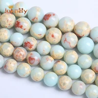 natural stones blue shoushan snakeskin round loose spacer beads for jewelry making needlework diy bracelets