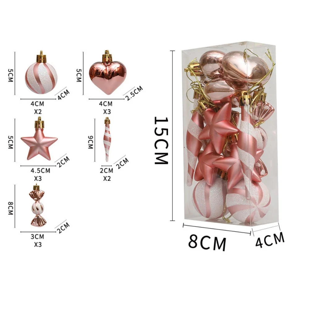 

Рождественское украшение конфетка розовое золото