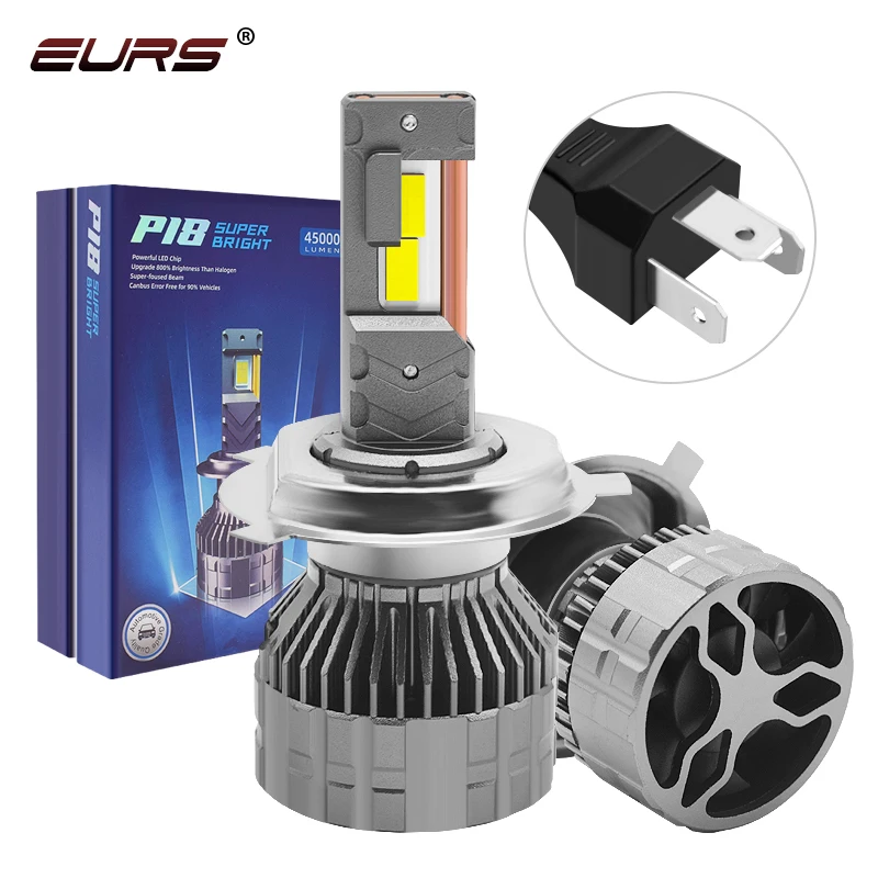 Светодиодные лампы EURS H7 H4, H1 H11 H8 H9 HB4 HB3 9005 9006 9012 Turbo Lamp 4575 CSP Chips 6000K P18, 12 В Светодиодные лампы EURS H7 H4, H1 H11 H8 H9 HB4 HB3 9005 9006 9012 Turbo Lamp 4575 CSP Chips 6000K P18, 12 В