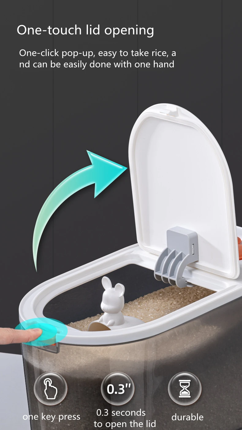 Кухонный Контейнер 5/10 кг ведро контейнер для хранения муки и риса с защитой от