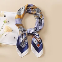 new 70cm simulation silk scarf ins european and american silk scarf tied hair bag decoration womens square scarf