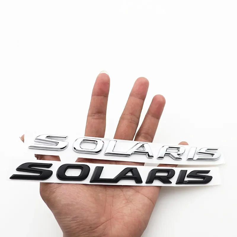 

Новинка, наклейка с логотипом 3D Solaris на боковое крыло автомобиля из АБС-пластика, наклейка на задний бампер, заднюю дверь багажника, стильная эмблема Deca