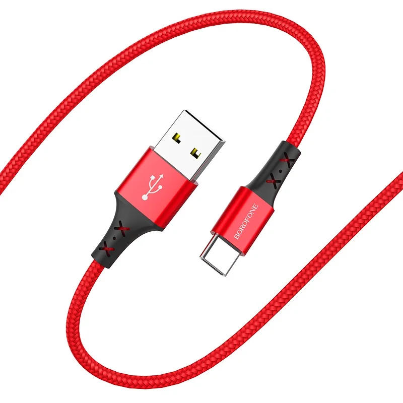 Кабель зарядное устройство USB BOROFONE BX20 Enjoy - Type-C 2А 1 м красный | Мобильные телефоны и