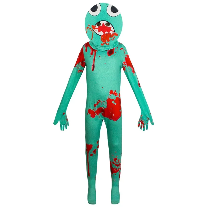 Радужный костюм для мальчиков голубой Монстр Вики косплей страшная игра раньше