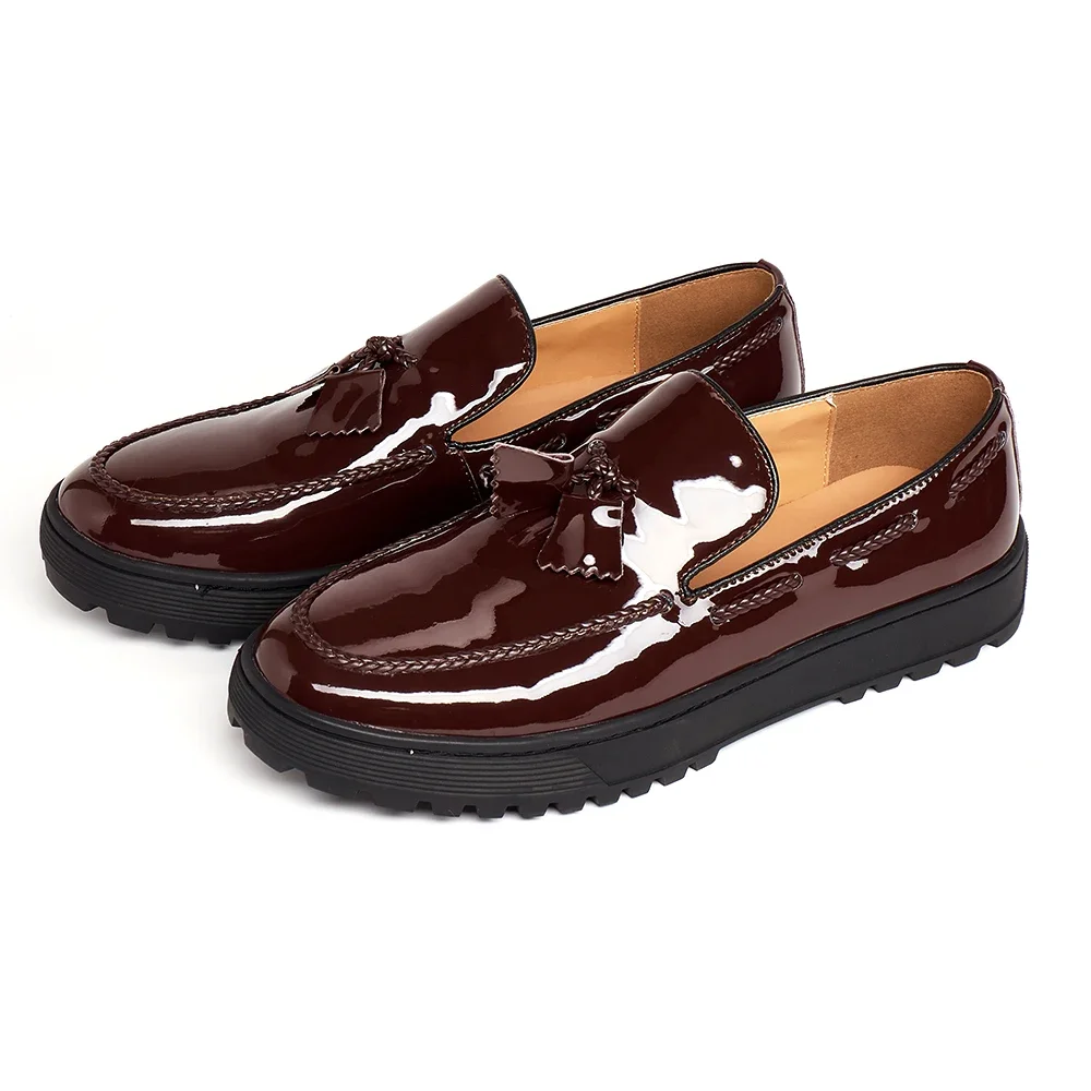 Лоферы из натуральной кожи ручной работы для мужчин Формальные туфли