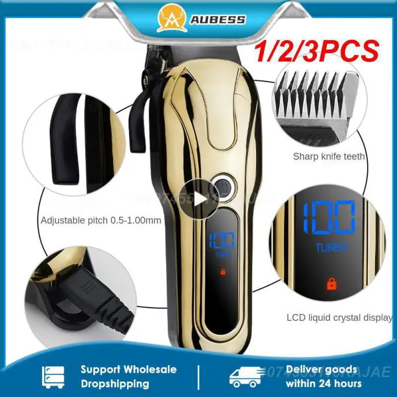 

1/2/3PCS Kemei hair clipper professional hair Trimmer in Hair clippers for men electric trimmers LCD Display machine barber Hair