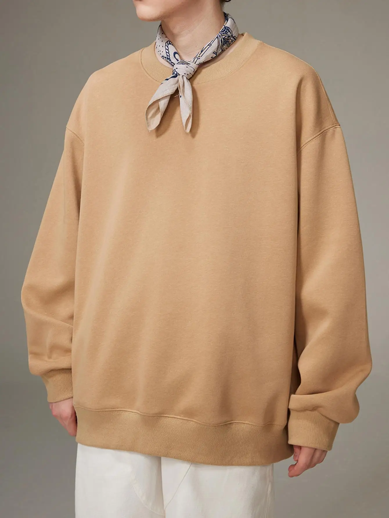 Осенние новые брендовые мужские пуловеры в стиле хип-хоп большие однотонные