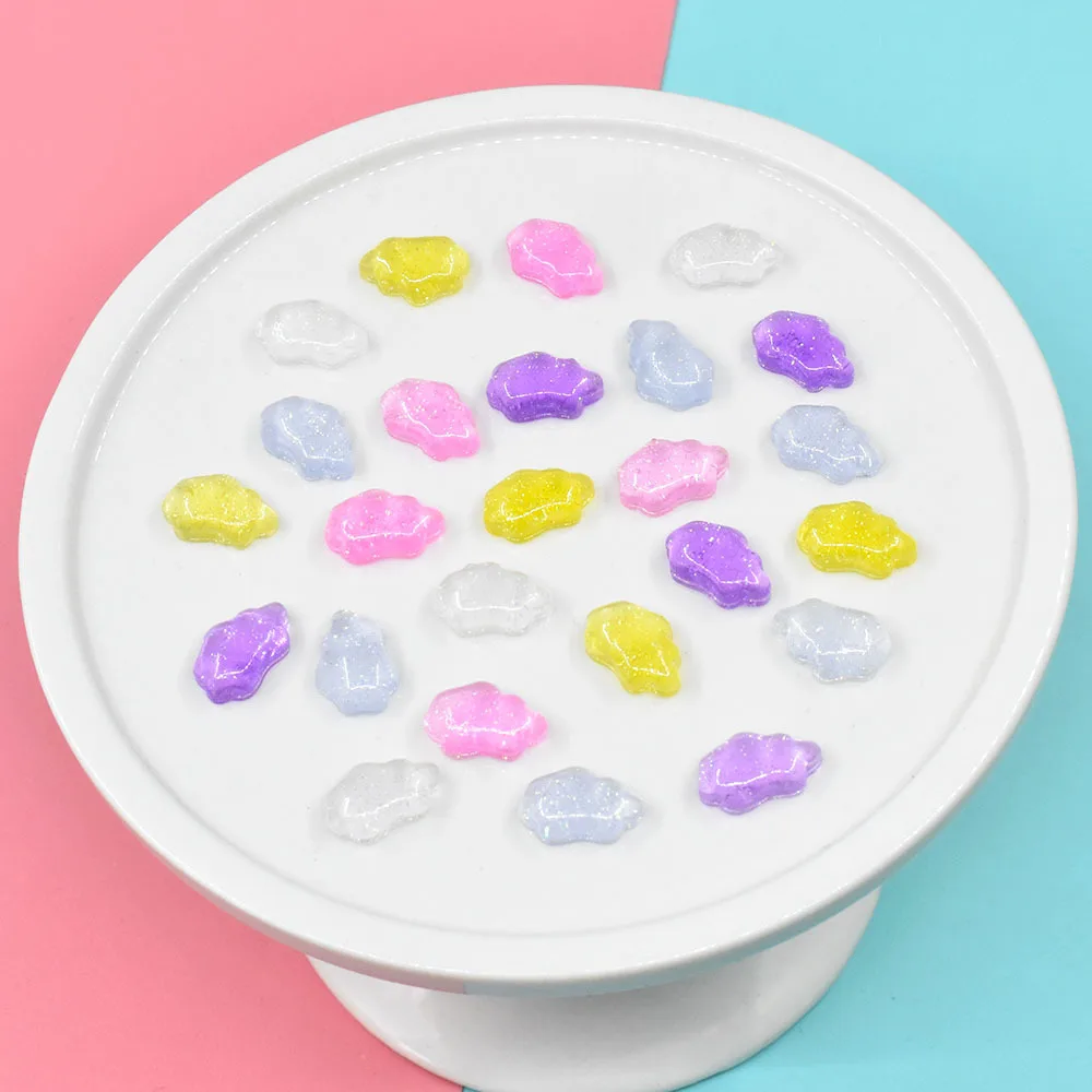 

50pcs Mini Resin Macaroon Cloud Nail Art Phone Shell Decoration Scrapbook Supplies Accessories DIY Flatback Cabochon Miniatures