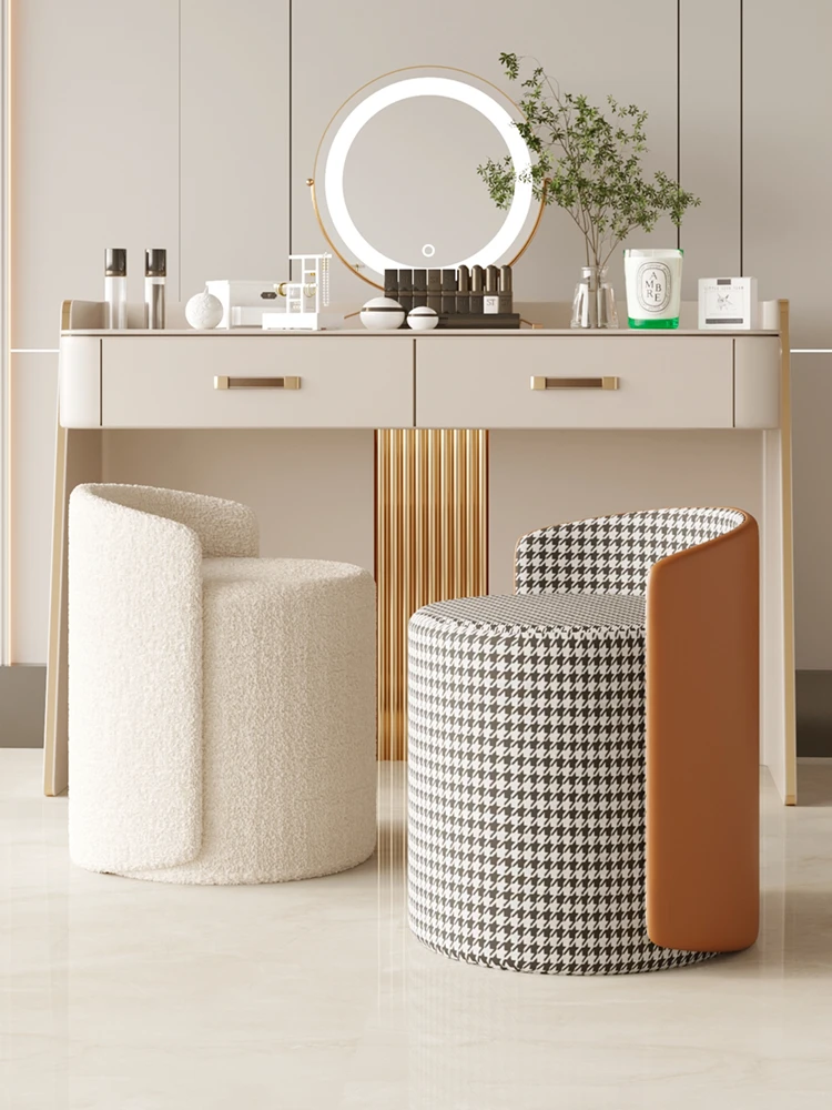 

Bedroom Makeup Chair Backrest Stool Light Chairs Home Vanity Simple Dresser Accent
