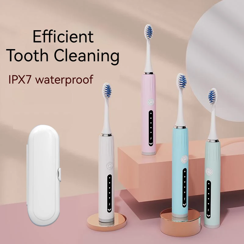 

Электрическая зубная щетка для взрослых, перезаряжаемая, автоматическая, ультразвуковая, умная, для чистки полости рта, инструменты, портативная, мягкая щетина, дорожная зубная щетка