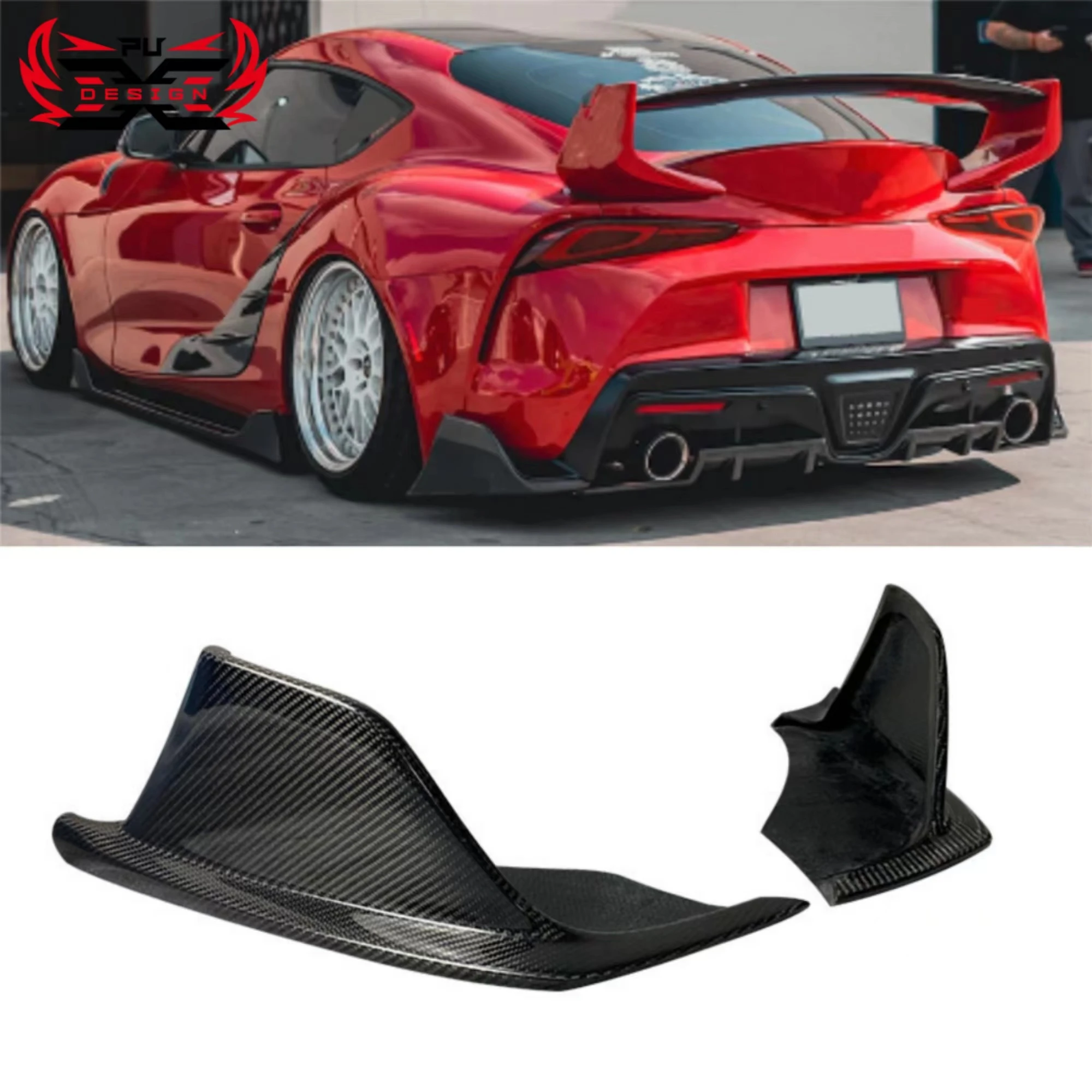 

For Toyota GR Supra A90 MK5 Carbon fiber Rear Bumper Lip Diffuser Splitter Spoiler Rear Splitter 2019-2022 Car Accessories