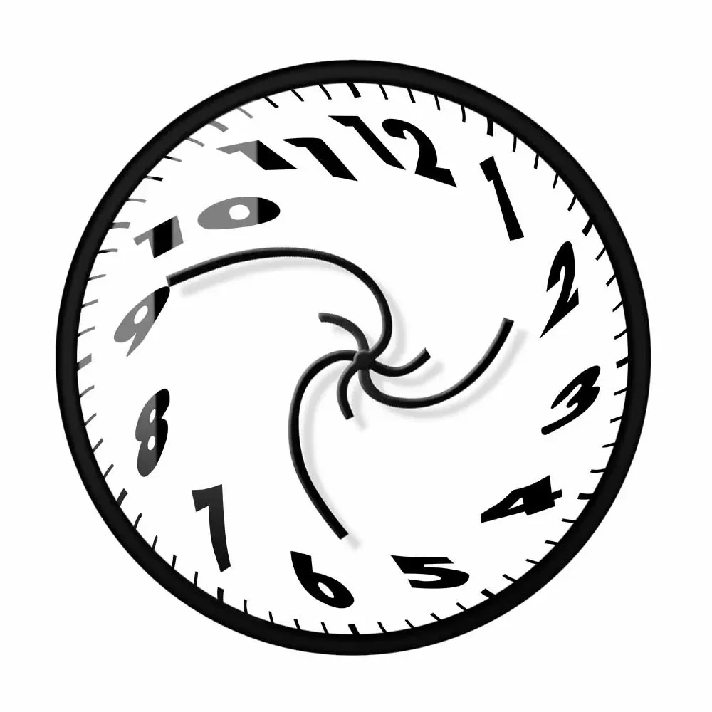 Часы Twisting Distorted Newfangled современный дизайн бесшумные абстрактные настенные часы