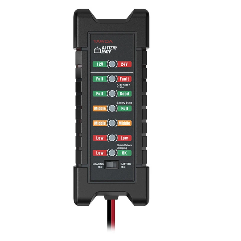 

12V 24V Car Smart LED Battery Tester Quick Cranking tester Alternator Tools