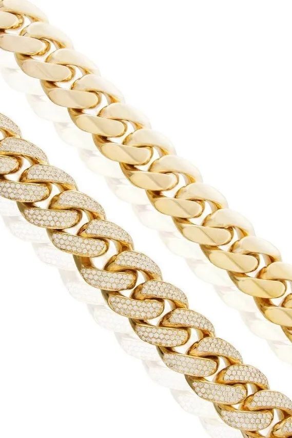 Лидер продаж в стиле Майами серебряная кубинская цепочка хип-хоп 925 муассанит