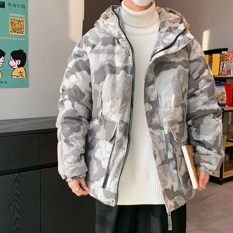 Casual Men's Winter Hooded Camouflage 90% Duck Down Jackets Outwear Thick Warm Parkas Windproof Puffer Coats Youth Tops Clothing