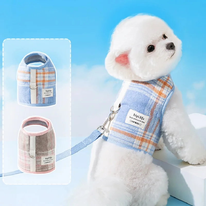 

Dog Harness with Leash Set Adjustable breathable Dog led collar Puppy Harness with comfortable Padded Vest for Small Medium Pet