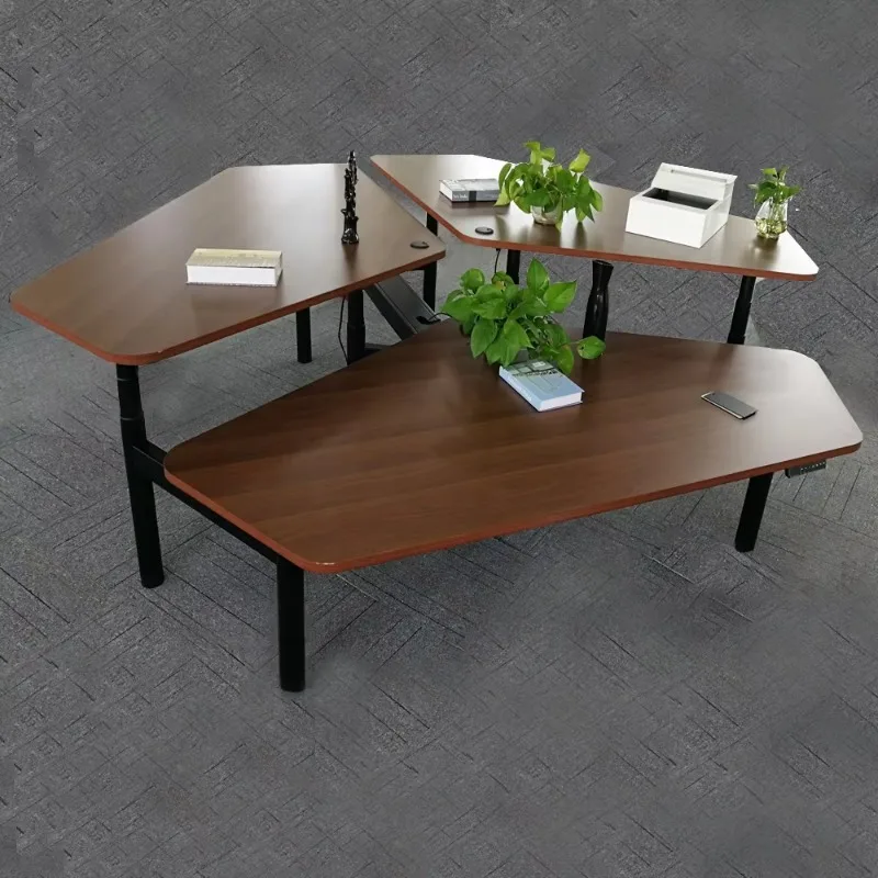 Офисная электрическая подставка с тремя двигателями регулируемая по высоте