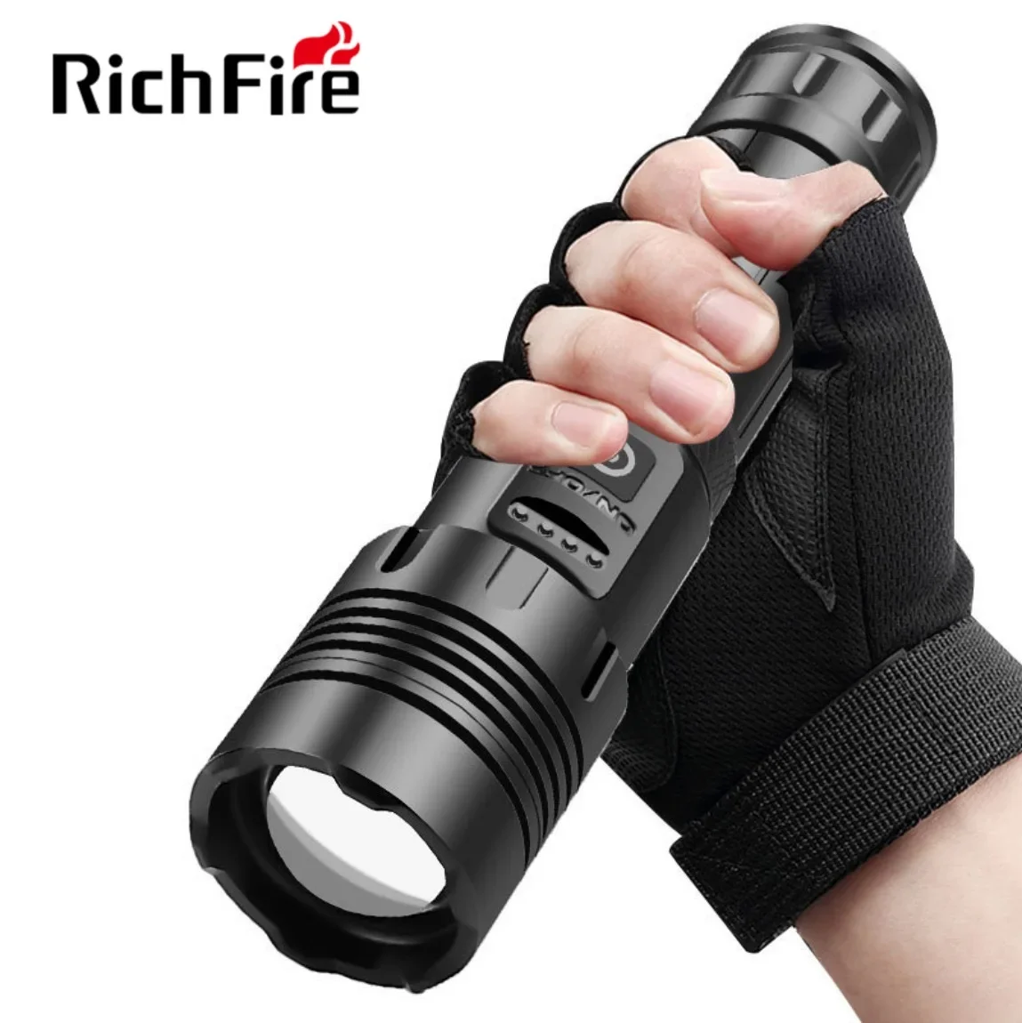Портативный мини-алюминиевый тактический фонарь RichFire COB с возможностью