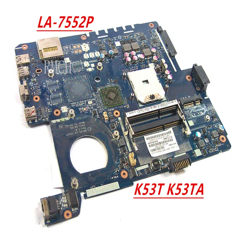 LA-7552P  For ASUS K53T K53TA K53TK Laptop motherboard QBL60 DDR3 Test ok