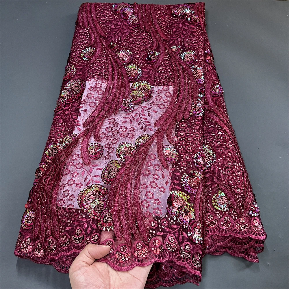 

Fashion African Gilding Lace Fabric Cyan High Quality French Jacquard Brocade Lace Fabric 5 Yard For Nigerian Party YXZ062