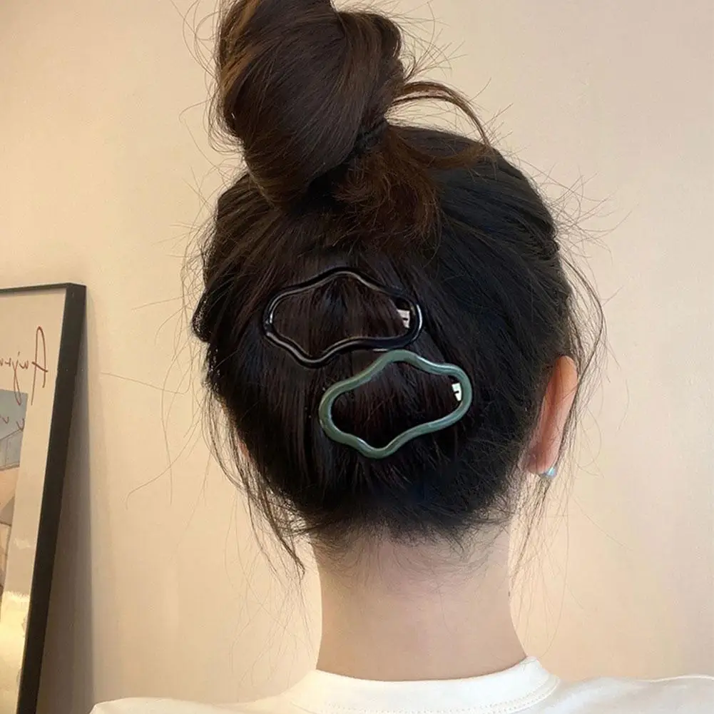 

Cloud Shaped Hairpin Exquisite Hollowed Out Hair Clip Hair Hairpin Children Back Clip Spoon Clip Bangs Hair Headdress Side B5W9