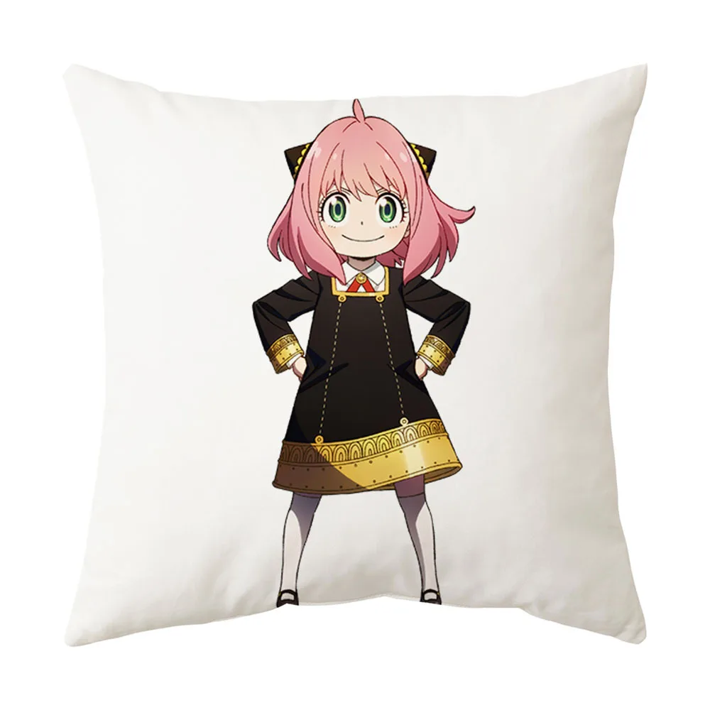 

45x45cm Anime SPY x FAMILY Anya Forger Peripheral figure Pillows 3D Print Pillowcase for Women Men Soft Pillow Case gifts