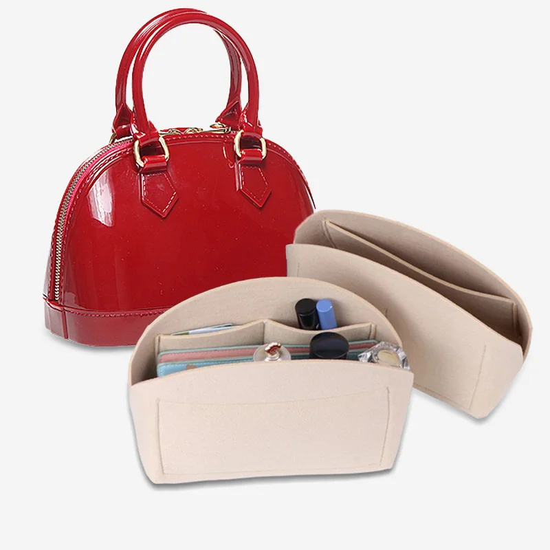 

1PC Accessories Liner Bag Felt Cloth Insert Bag Shell Shape Organizer Storage Bag Makeup Bag Handbag Cosmetic Travel