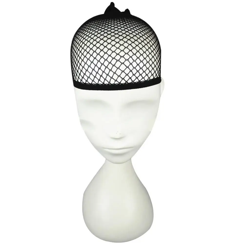 

Net Black Mesh Women Elastic Nylon Wig Cap Open End Liner Short Fishnet Hair Net