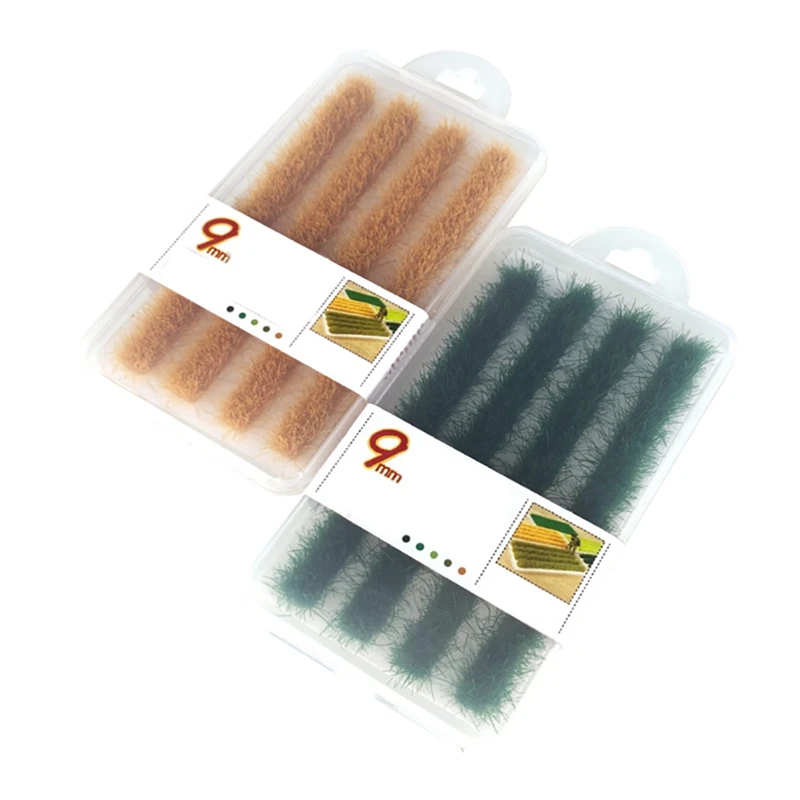 Длинная травяная куст 9 мм высокая миниатюрная модель живой изгороди песочный